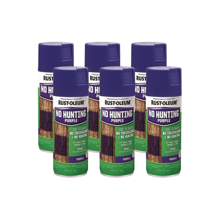 RUST-OLEUM CORPORATION Specialty No Hunting Purple Spray Paint, Flat No Hunting Purple, 12 oz Aerosol Can, 6/Carton (RST270970CT)