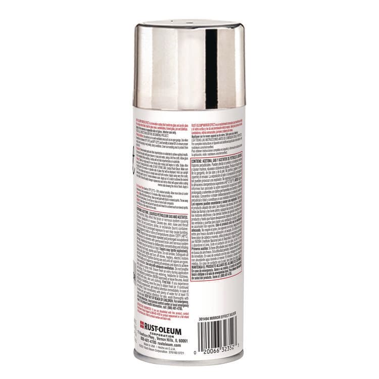 RUST-OLEUM CORPORATION Specialty Mirror Effect Spray Paint, High Gloss Mirror, 6 oz Aerosol Can (RST301494) thumbnail 2