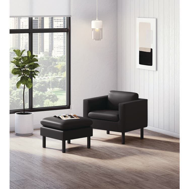 HON COMPANY Parkwyn Series Ottoman, 23" x 23" x 17.5", Black (HONVP3LOTTBLK) thumbnail 4