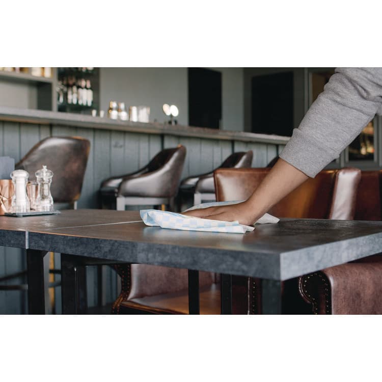 ITW PRO BRANDS Color-Changing Rechargeable Sanitizer Indicator Towels, 1-Ply, 13.5 x 18, Unscented, Yellow/White/Blue, 150/Carton (ITW9600) thumbnail 2