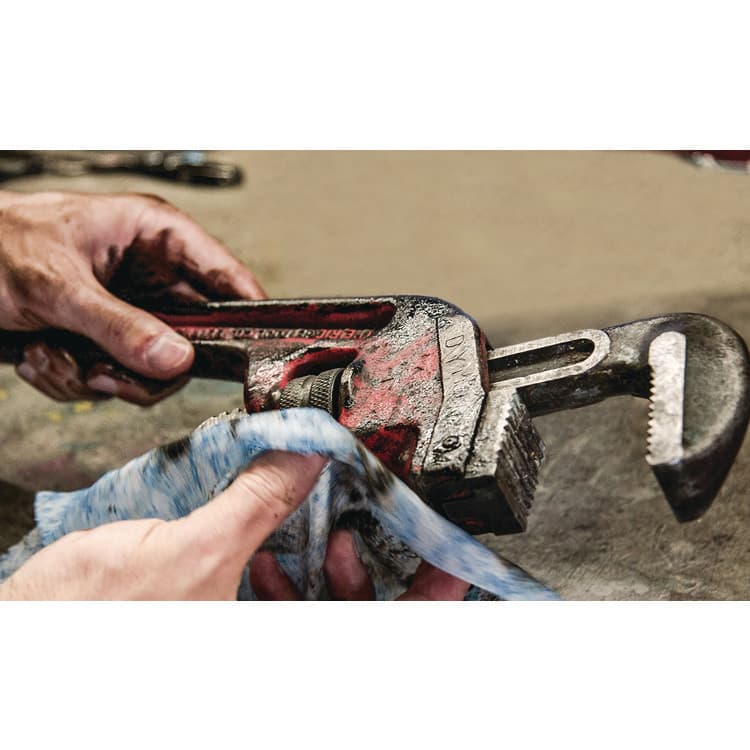 ITW PRO BRANDS Hand Cleaner Towels, 1-Ply, 12 x 8, Citrus, Blue/White, 100 Packets/Carton (ITW42201) thumbnail 4