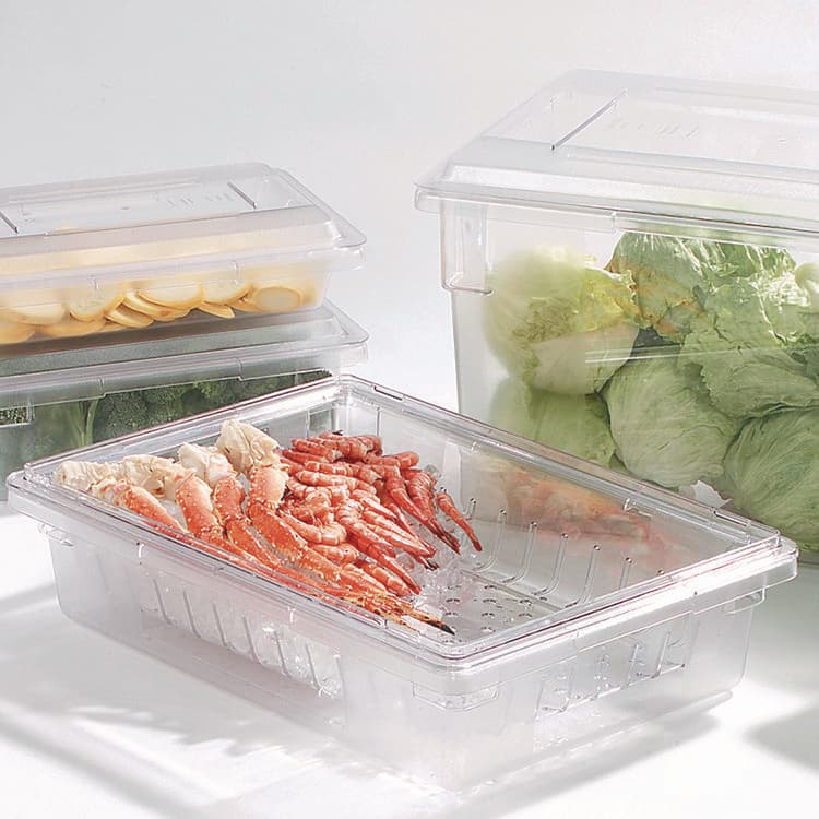 CFS BRANDS StorPlus Polycarbonate Food Storage Container, 8.5 gal, 18 x 26 x 6, Clear, Plastic (CFS1062107) thumbnail 4