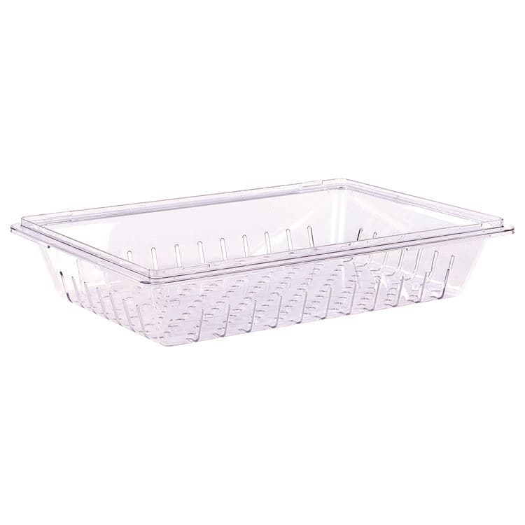 CFS BRANDS StorPlus Polycarbonate Food Storage Container Colander, 18 x 26 x 5, Clear, Plastic (CFS1062807)