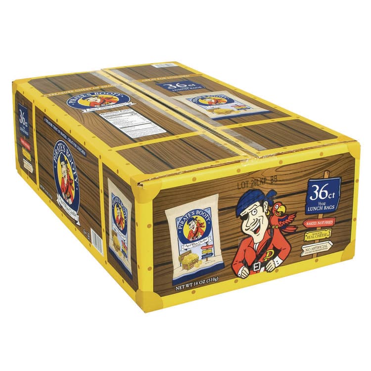 PIRATE BRANDS Puffs, Aged White Cheddar, 0.5 oz Bag, 36/Box (GRR22000092)