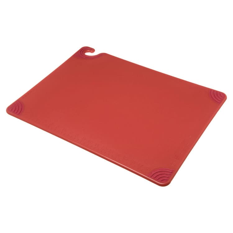 CFS BRANDS Saf-T-Grip Cutting Board, Plastic, 24 x 18, x 0.5, Red (SJMCBG182412RD)