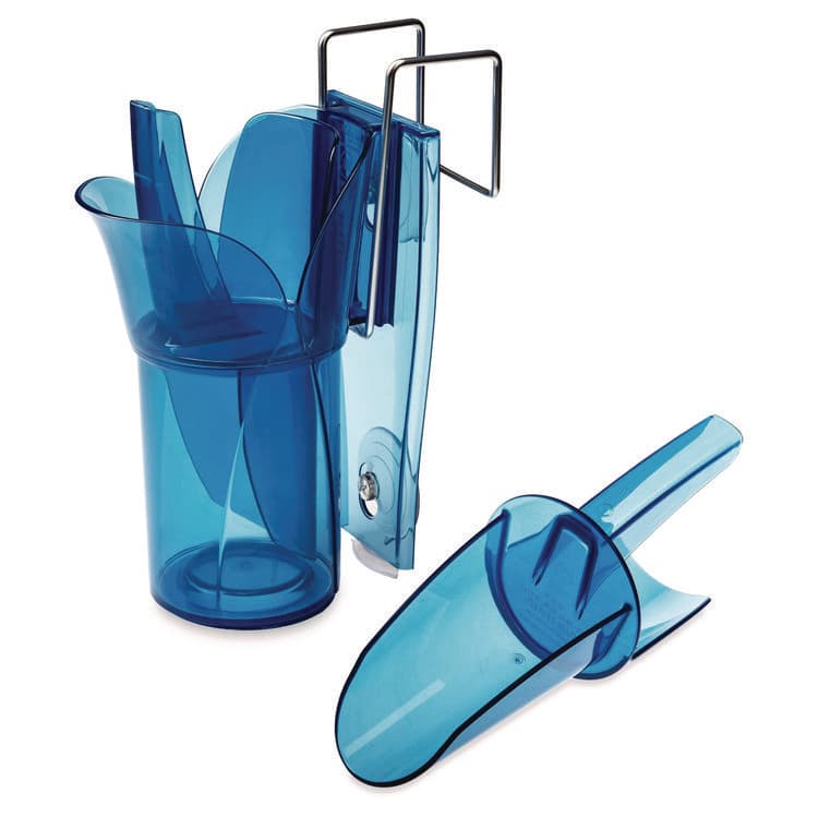 CFS BRANDS Saf-T-Scoop and Guardian System for Ice Machines, 12 oz to 16 oz Ice Scoop, Transparent Blue, 50/Carton (SJMSI7000) thumbnail 3