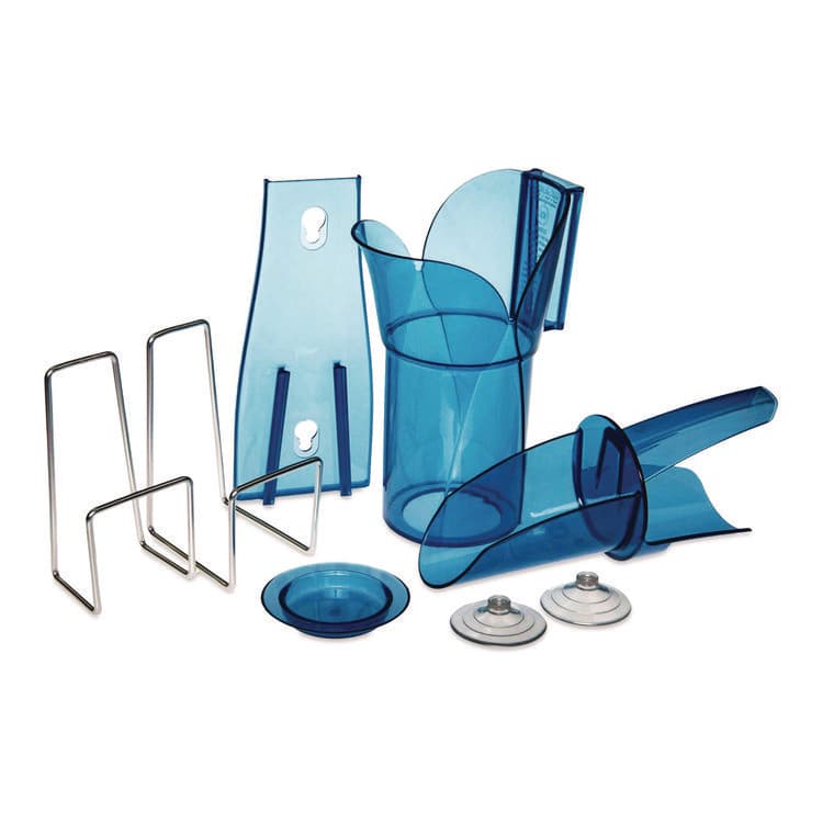 CFS BRANDS Saf-T-Scoop and Guardian System for Ice Machines, 12 oz to 16 oz Ice Scoop, Transparent Blue, 50/Carton (SJMSI7000)