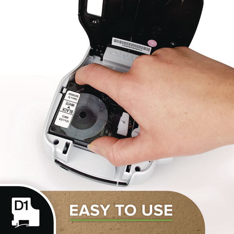 DYMO D1 Standard Labels, 0.75" x 23 ft, Black Print on Clear Tape (DYM45800) thumbnail 4