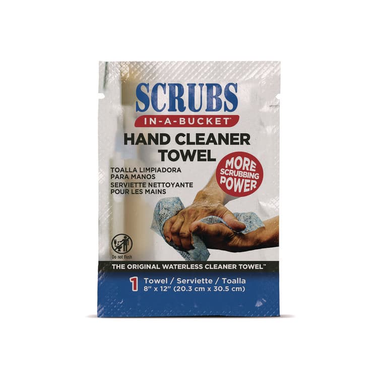 ITW PRO BRANDS Hand Cleaner Towels, 1-Ply, 12 x 8, Citrus, Blue/White, 100 Packets/Carton (ITW42201)