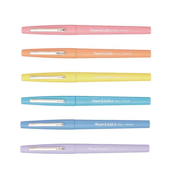 SANFORD Flair Felt Tip Porous Point Pen with Retro Accents, Stick, Medium 0.7 mm, Assorted Ink and Barrel Colors, 6/Pack (PAP2097888) thumbnail 4