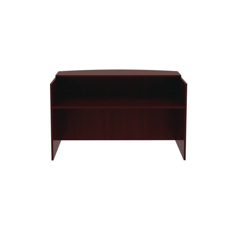 ALERA Alera Valencia Series Reception Desk with Transaction Counter, 71" x 35.5" x 29.5" to 42.5", Mahogany (ALEVA327236MY) thumbnail 4