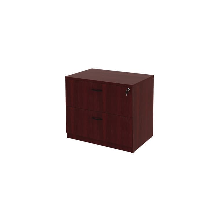 ALERA Alera Valencia Series Lateral File, 2 Legal/Letter-Size File Drawers, Mahogany, 34" x 22.75" x 29.5" (ALEVA513622MY) thumbnail 2