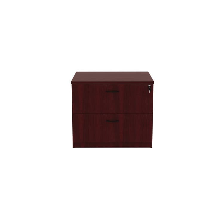 ALERA Alera Valencia Series Lateral File, 2 Legal/Letter-Size File Drawers, Mahogany, 34" x 22.75" x 29.5" (ALEVA513622MY) thumbnail 3