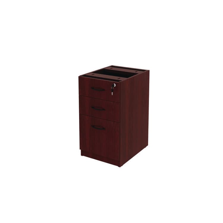 ALERA Alera Valencia Series Full Pedestal File, Left/Right, 3-Drawers: Box/Box/File, Legal/Letter, Mahogany, 15.63" x 20.5" x 28.5" (ALEVA532822MY) thumbnail 2