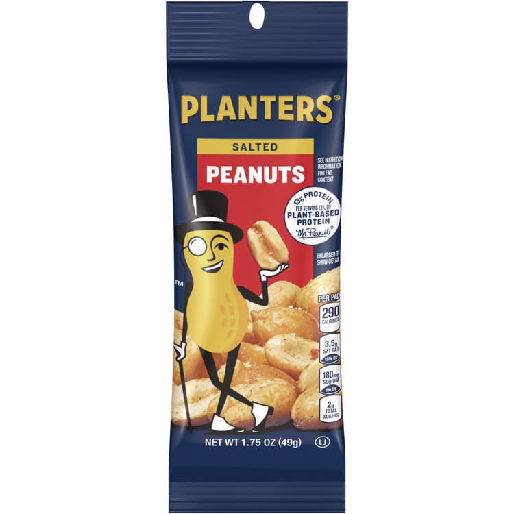 KRAFT FOODS, Salted Peanuts, 1.75 oz, 12/Box (PTN07708)