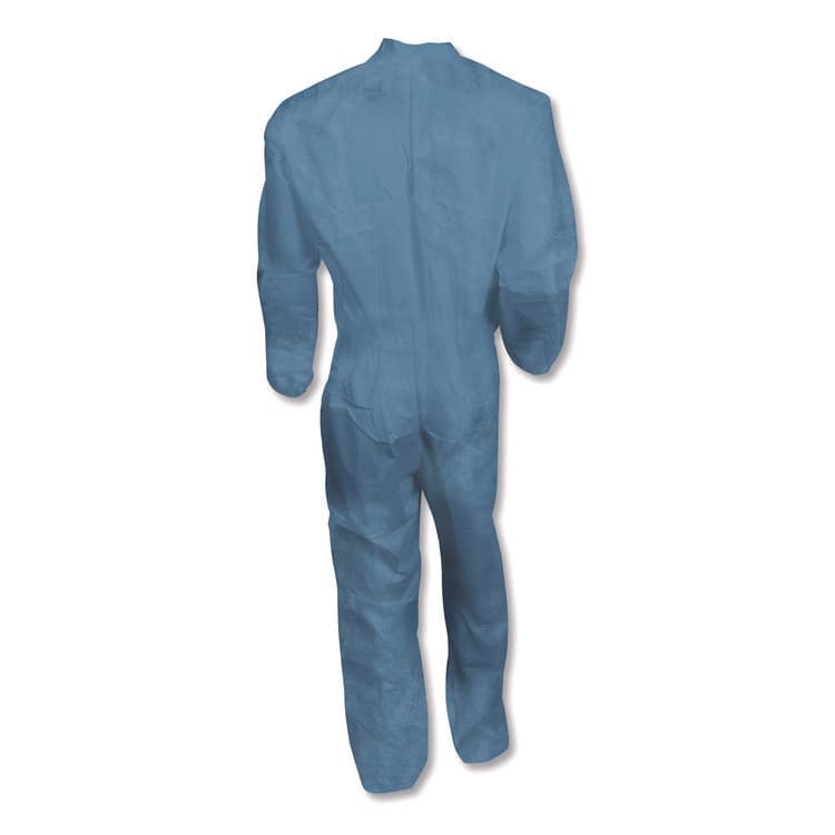 KIMBERLY-CLARK PROFESSIONAL A65 Zipper Front Flame Resistant Coveralls, Hood/Elastic Wrists and Ankles, 3X-Large, Blue, 21/Carton (KCC45326) thumbnail 3