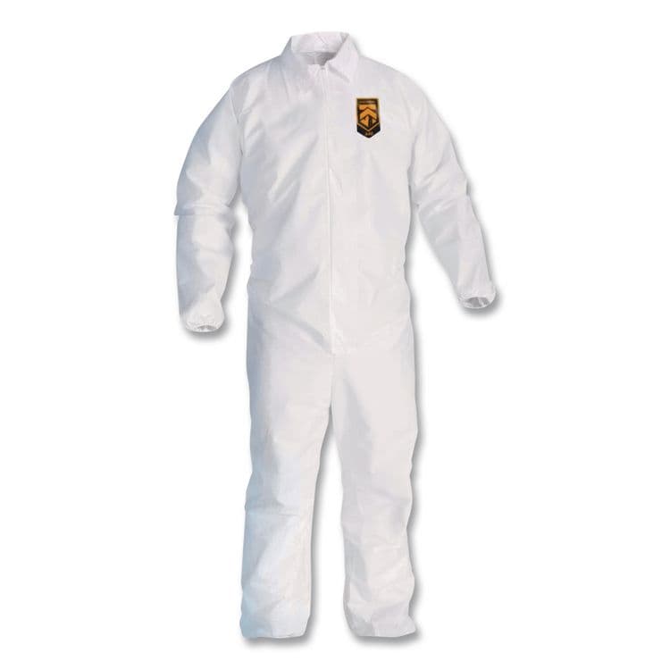 KIMBERLY-CLARK PROFESSIONAL A40 Coveralls, Open Wrists and Ankles, Medium, White, 25/Carton (ANS44312)