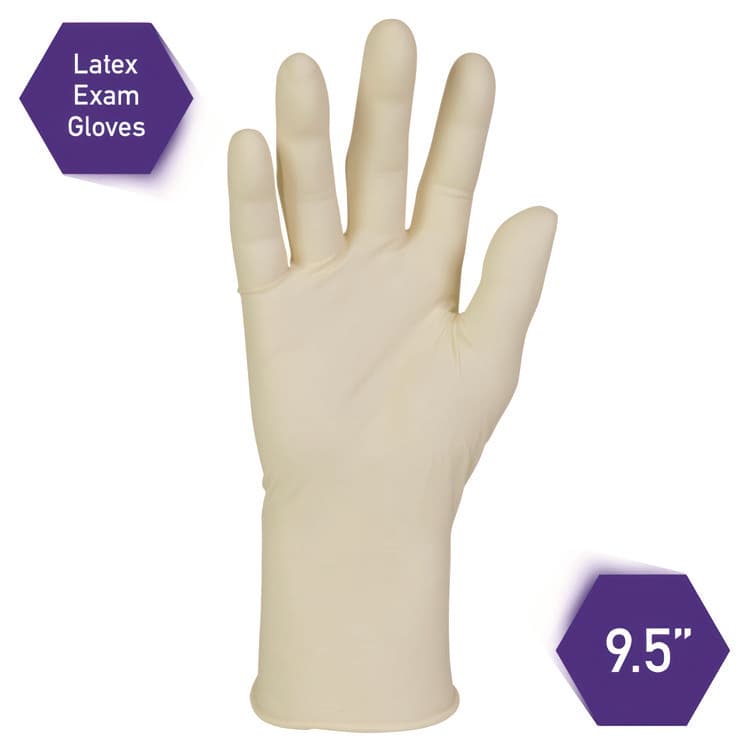 KIMBERLY-CLARK PROFESSIONAL PFE Latex Exam Gloves, Powder-Free, X-Large, 6.3 mil Thick, 9.5" Long, Natural, 1,000/Carton (KCC57550) thumbnail 2