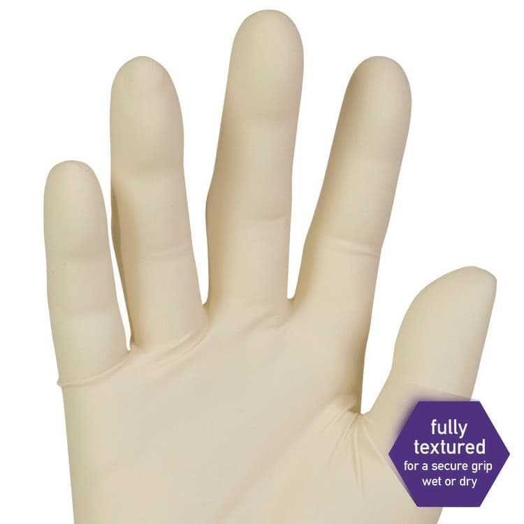 KIMBERLY-CLARK PROFESSIONAL PFE Latex Exam Gloves, Powder-Free, X-Large, 6.3 mil Thick, 9.5" Long, Natural, 1,000/Carton (KCC57550) thumbnail 4