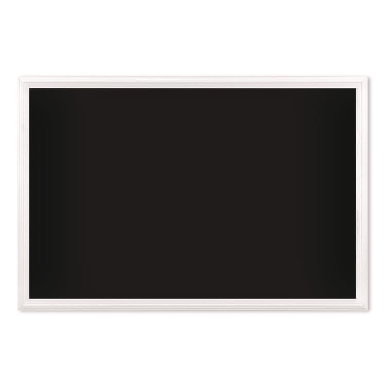 U BRANDS Magnetic Chalkboard with Decor Frame, 30" x 20", Black Surface, White Wood Frame (UBR2073U0001)
