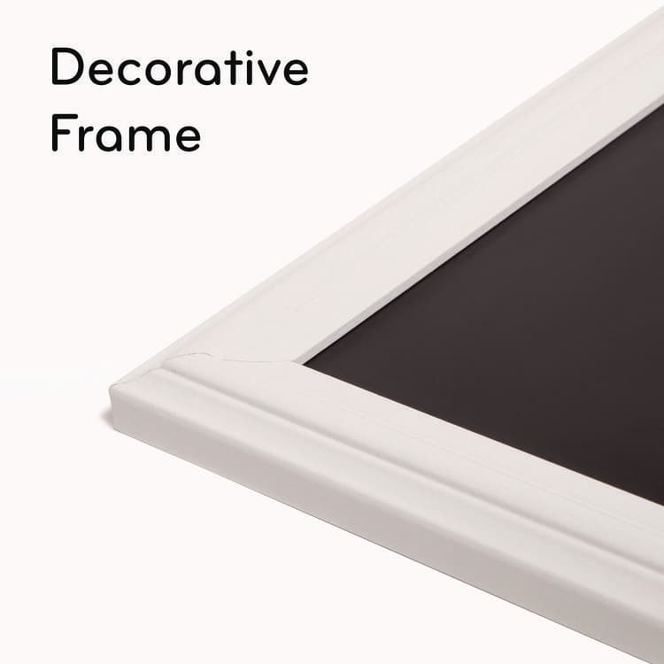 U BRANDS Magnetic Chalkboard with Decor Frame, 30" x 20", Black Surface, White Wood Frame (UBR2073U0001) thumbnail 2