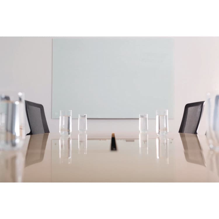 LUXOR WORKSPACES, LLC Magnetic Wall-Mounted Glass Board, 48" x 36", White Surface, Silver Aluminum Frame (LXCWGB4836M) thumbnail 4