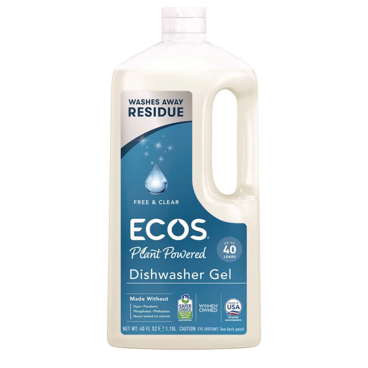 EARTH FRIENDLY PRODUCTS Automatic Dishwasher Gel, Free and Clear, 40 oz Bottle, 8/Carton (EOP975408CT) thumbnail 2