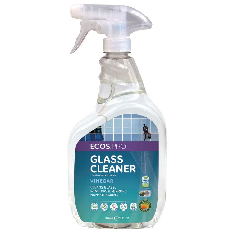 EARTH FRIENDLY PRODUCTS Glass Cleaner, Vinegar Scent, 32 oz Spray Bottle, 6/Carton (EOPPL93006CT) thumbnail 2