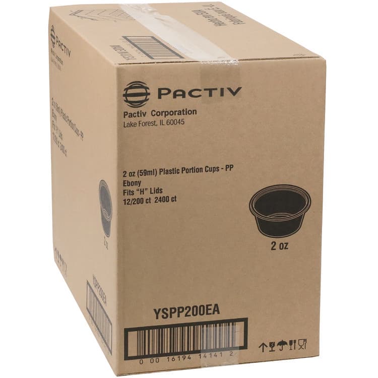 PACTIV EVERGREEN CORPORATION Plastic Portion Cup, 2 oz., Black, 2,400/Carton (PCTYSPP200EA) thumbnail 2
