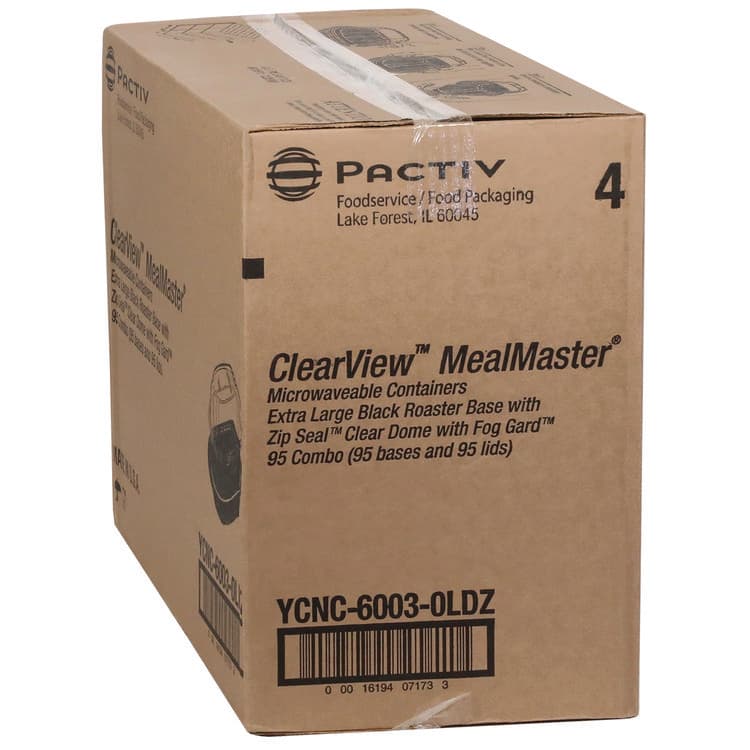 PACTIV EVERGREEN CORPORATION ClearView MealMaster Chicken Roaster, 10.75 x 8.5 x 4.25, Black/Clear, Plastic, 95/Carton (PCTYCNC60030LDZ) thumbnail 2