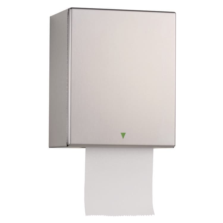 BOBRICK WASHROOM ClassicSeries Surface-Mounted Automatic Roll Paper Towel Dispenser, 12.63 x 9.06 x 15.5, Satin Stainless Steel (BOB2974)