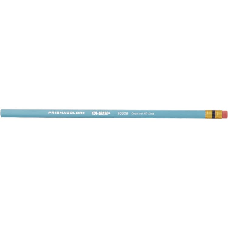 SANFORD Col-Erase Pencil with Eraser, 0.7 mm, 2B, Non-Photo Blue Lead, Non-Photo Blue Barrel, Dozen (SAN20028) thumbnail 2