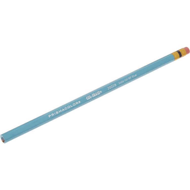 SANFORD Col-Erase Pencil with Eraser, 0.7 mm, 2B, Non-Photo Blue Lead, Non-Photo Blue Barrel, Dozen (SAN20028) thumbnail 3