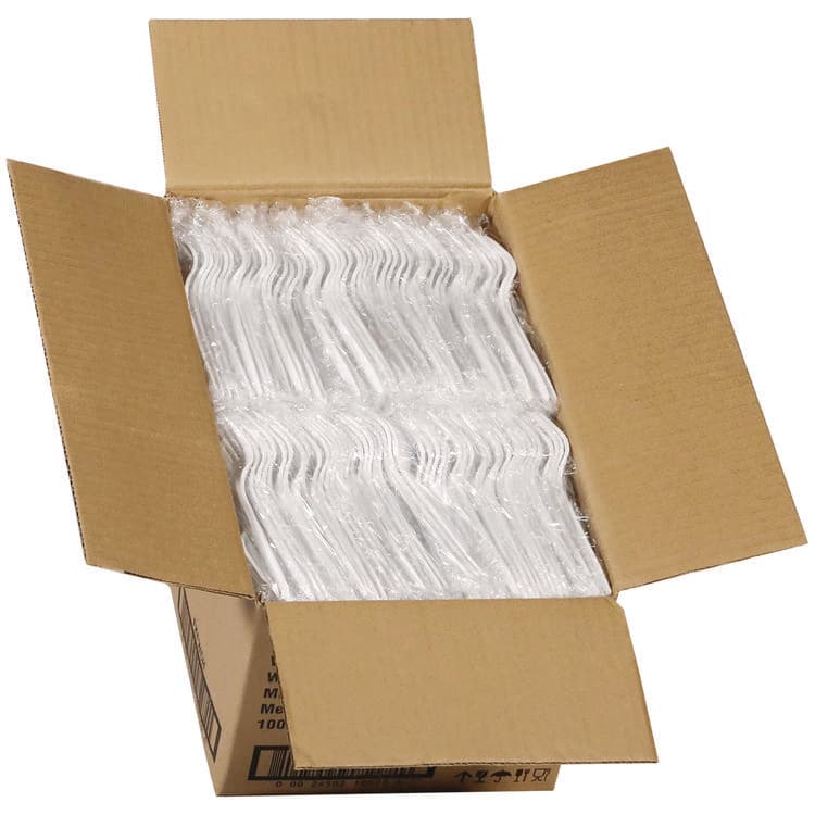 PACTIV EVERGREEN CORPORATION Fieldware Cutlery, Individually Wrapped, Mediumweight Fork, Plastic, White, 1,000/Carton (PCTFKFWCH) thumbnail 3