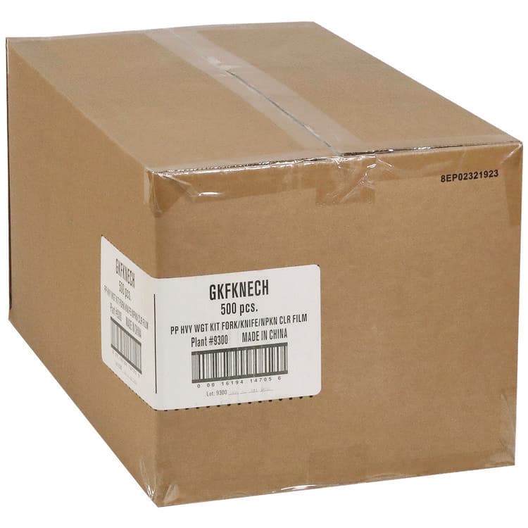 PACTIV EVERGREEN CORPORATION Gardenware Cutlery Kit, Individually Wrapped, Heavyweight, Fork/Knife/Napkin, Plastic, Black, 500/Carton (PCTGKFKNECH) thumbnail 3