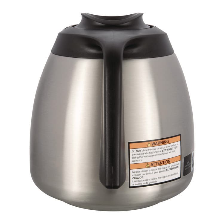 BUNN-O-MATIC Thermal Carafe, 64 oz, Stainless Steel/Black (BUNTHERMBLK) thumbnail 4