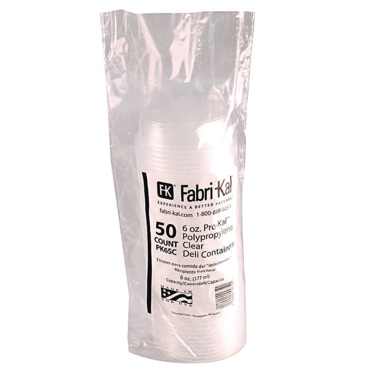 FABRI-KAL Microwavable Deli Containers, 6 oz, 4.6" Diameter x 1.3" h, Clear, Plastic, 500/Carton (FABPK6SC) thumbnail 3