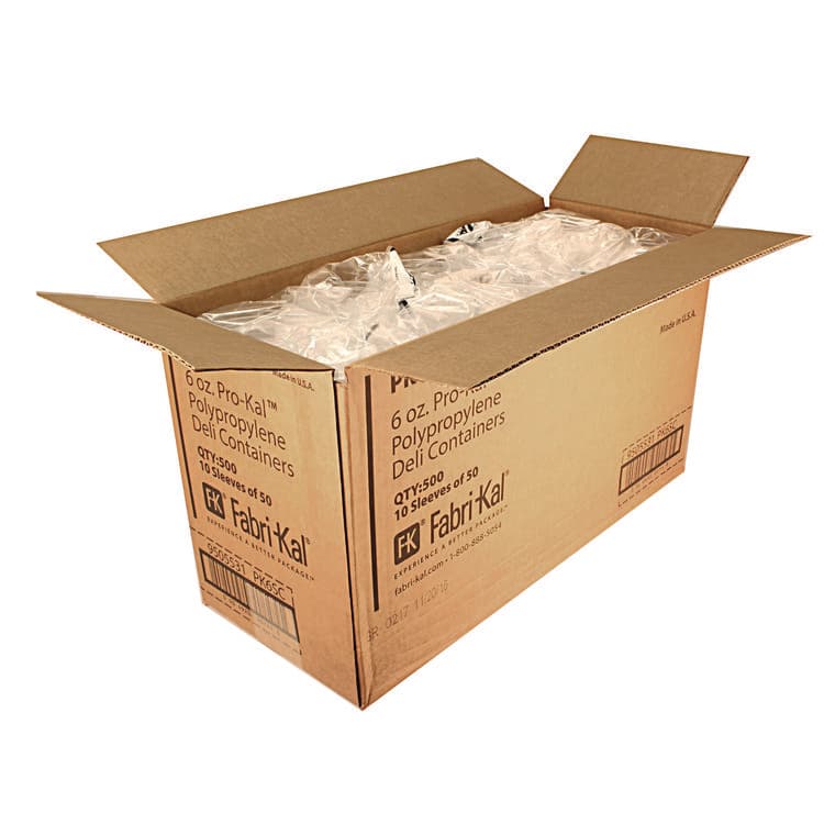 FABRI-KAL Microwavable Deli Containers, 6 oz, 4.6" Diameter x 1.3" h, Clear, Plastic, 500/Carton (FABPK6SC) thumbnail 4