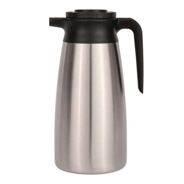 BUNN-O-MATIC Thermal Vacuum Pitcher, 64 oz, Stainless Steel/Black (BUNVACPIT19) thumbnail 3