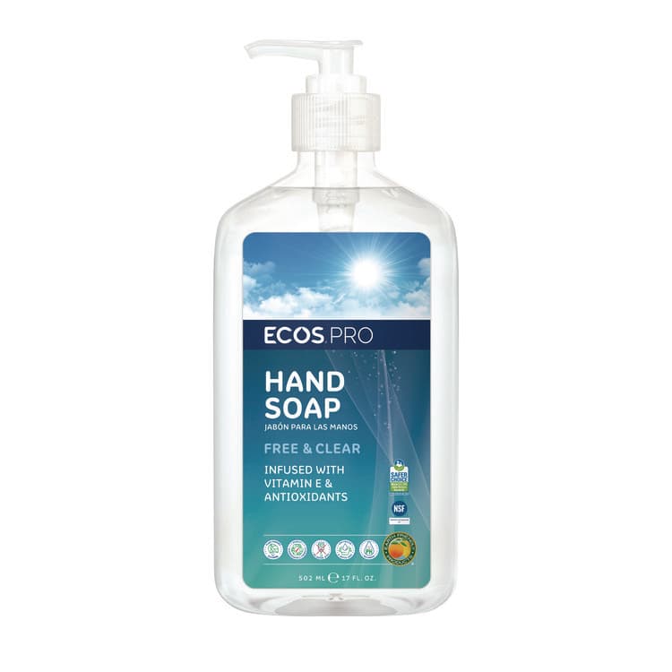 EARTH FRIENDLY PRODUCTS Liquid Hand Soap, Free and Clear Scent, 17 oz, 6/Carton (EOPPL96636CT) thumbnail 2