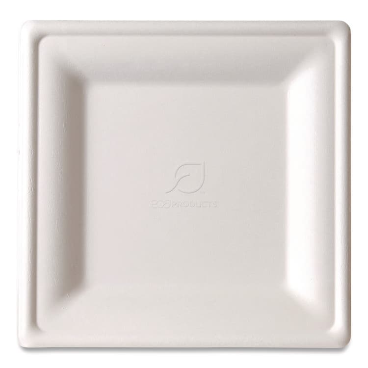 ECO-PRODUCTS,INC. Vanguard Renewable and Compostable Sugarcane Plates, Plate, 7.87 x 7.87, White, 500/Carton (ECOEPP022NFA) thumbnail 2