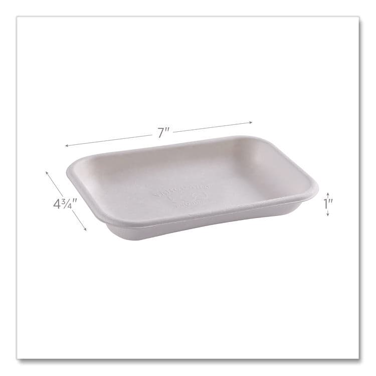 ECO-PRODUCTS,INC. WorldView Vanguard Rectangular Container, 12 oz, 7 x 4.75 x 1, Sugarcane Fiber, White, 400/Carton (ECOEPSCRC12NFA) thumbnail 3