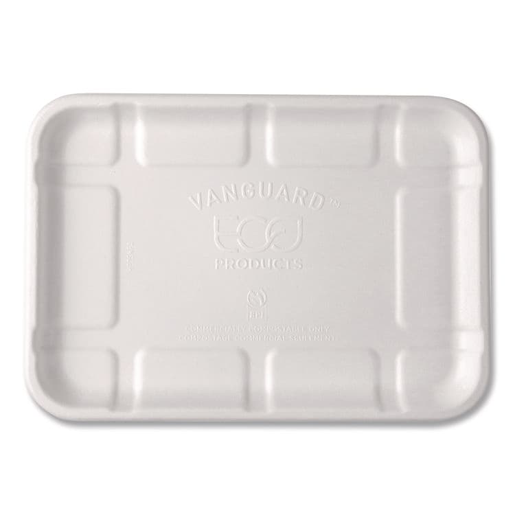 ECO-PRODUCTS,INC. Meat and Produce Food Trays, 8.5 x 6.2 x 0.5, White, Sugarcane Fiber, 400/Carton (ECOEPMP2SNFA) thumbnail 4