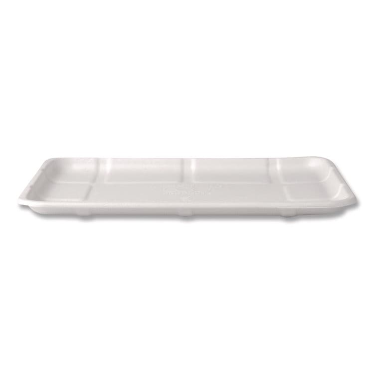 ECO-PRODUCTS,INC. Meat and Produce Food Trays, 10.52 x 8.5 x 0.5, White, Sugarcane Fiber, 300/Carton (ECOEPMP8SNFA) thumbnail 3