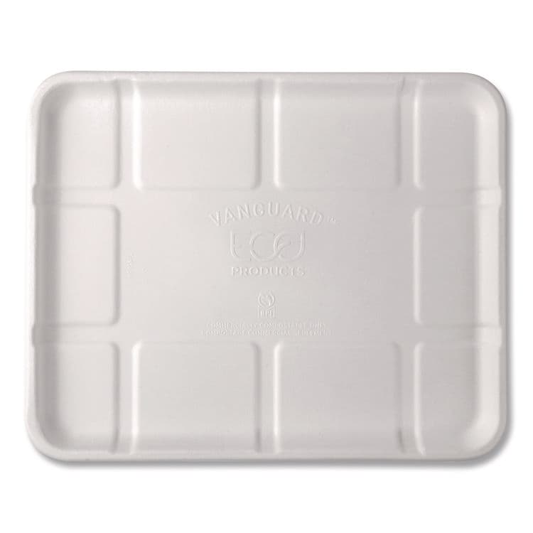ECO-PRODUCTS,INC. Meat and Produce Food Trays, 10.52 x 8.5 x 0.5, White, Sugarcane Fiber, 300/Carton (ECOEPMP8SNFA) thumbnail 4
