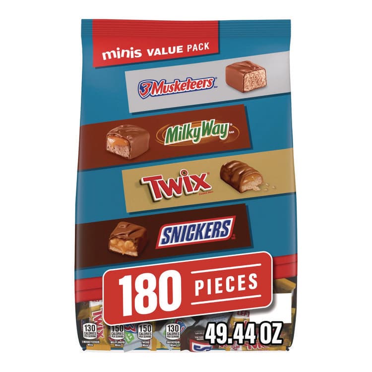 MARS, . Minis Variety Pack, Chocolate, 49.44 oz Bag, 180 Pieces (GRR22002451) thumbnail 3