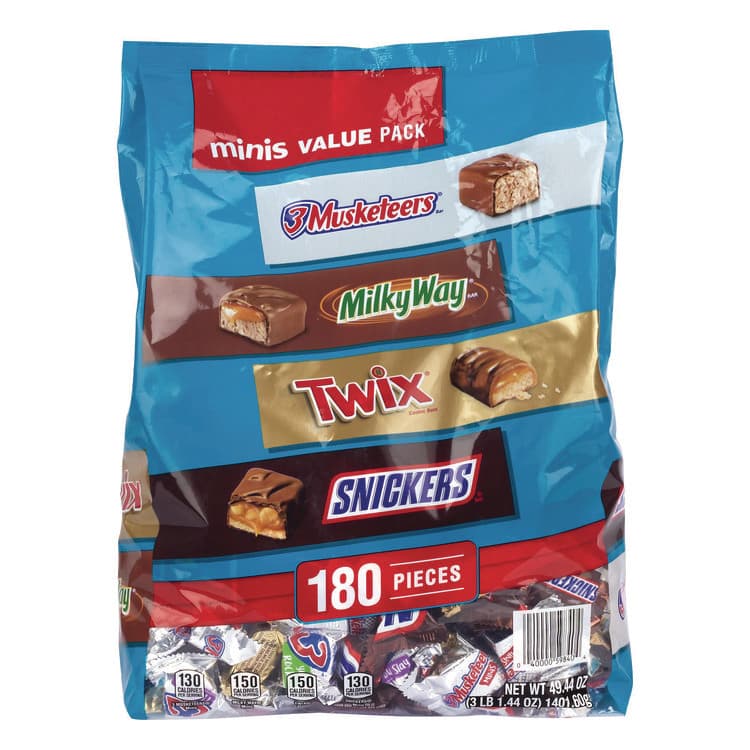 MARS, . Minis Variety Pack, Chocolate, 49.44 oz Bag, 180 Pieces (GRR22002451)