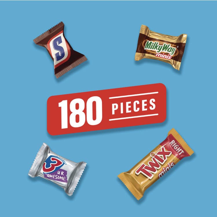 MARS, . Minis Variety Pack, Chocolate, 49.44 oz Bag, 180 Pieces (GRR22002451) thumbnail 4