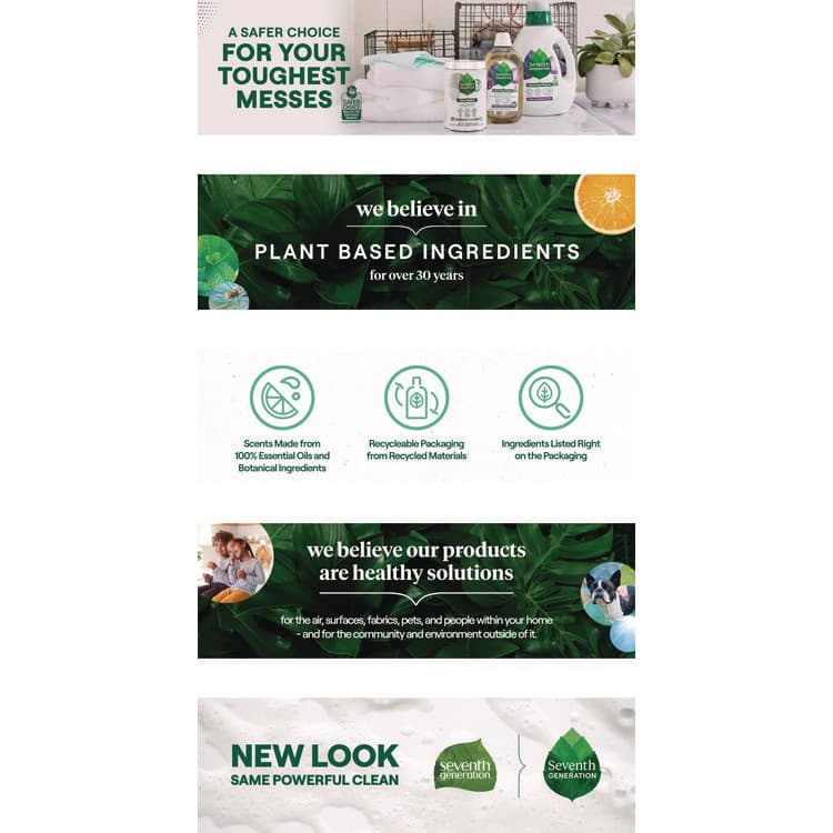 SEVENTH GENERATION Natural Liquid Laundry Detergent, Sensitive Skin Free and Clear, 90 oz Bottle, 4/Carton (SEV68748039) thumbnail 4