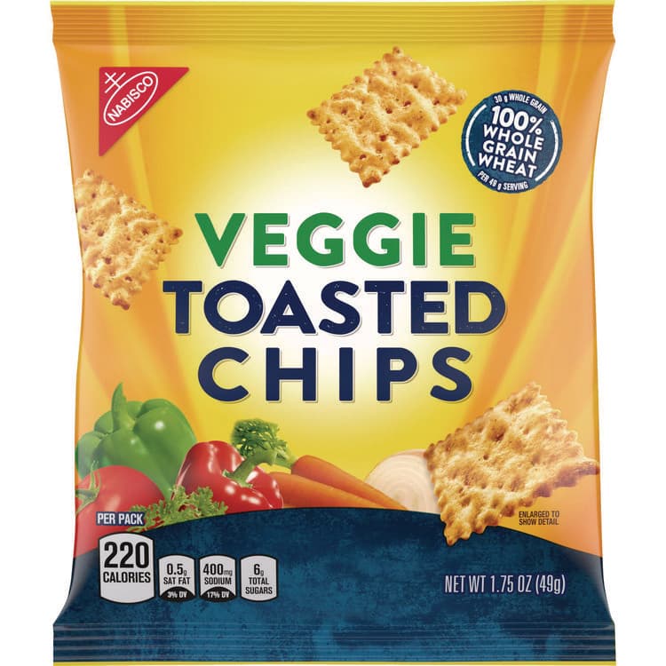 NABISCO FOOD GROUP Wheat Thins Toasted Veggie Chips, 1.75 oz Bag, 60/Carton (CDB00080) thumbnail 2